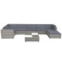 Set de muebles de jardín 8 pzas y cojines ratán sintético gris de vidaXL, Conjuntos de jardín - Ref: Foro24-42738, Precio: 1,...