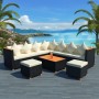 Garden furniture and cushions 7 pieces black synthetic rattan by vidaXL, Garden sets - Ref: Foro24-42999, Price: 700,25 €, Di...