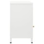 Mesita de noche blanca acero y vidrio 40x30x54,5 cm de vidaXL, Mesitas de noche - Ref: Foro24-336053, Precio: 69,07 €, Descue...