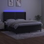 Cama box spring colchón y LED terciopelo negro 180x200 cm de , Camas y somieres - Ref: Foro24-3139519, Precio: 717,55 €, Desc...