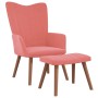 Entspannungssessel mit rosa Samthocker von , Sessel - Ref: Foro24-327670, Preis: 126,75 €, Rabatt: %