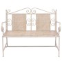 Vintage white steel garden bench 115 cm by vidaXL, garden benches - Ref: Foro24-43148, Price: 152,07 €, Discount: %