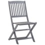 Garden bistro furniture 4 pieces solid gray acacia wood by , Garden sets - Ref: Foro24-3057867, Price: 450,81 €, Discount: %