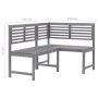 Garden bistro furniture 4 pieces solid gray acacia wood by , Garden sets - Ref: Foro24-3057867, Price: 450,81 €, Discount: %