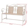 Vintage white steel garden bench 115 cm by vidaXL, garden benches - Ref: Foro24-43148, Price: 152,07 €, Discount: %