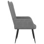 Silla de relajación con taburete tela gris oscuro de , Sillones - Ref: Foro24-327557, Precio: 113,26 €, Descuento: %