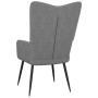 Silla de relajación con taburete tela gris oscuro de , Sillones - Ref: Foro24-327557, Precio: 113,26 €, Descuento: %