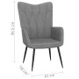 Silla de relajación con taburete tela gris oscuro de , Sillones - Ref: Foro24-327557, Precio: 113,26 €, Descuento: %