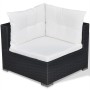 Set muebles de jardín 6 piezas y cojines ratán sintético negro de vidaXL, Conjuntos de jardín - Ref: Foro24-42743, Precio: 51...