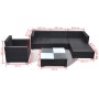 Set muebles de jardín 6 piezas y cojines ratán sintético negro de vidaXL, Conjuntos de jardín - Ref: Foro24-42743, Precio: 51...