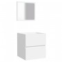 White engineered wood bathroom cabinet with mirror by , Bathroom furniture - Ref: Foro24-804863, Price: 56,87 €, Discount: %