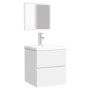 White engineered wood bathroom cabinet with mirror by , Bathroom furniture - Ref: Foro24-804863, Price: 56,87 €, Discount: %