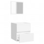 White engineered wood bathroom cabinet with mirror by , Bathroom furniture - Ref: Foro24-804863, Price: 56,87 €, Discount: %