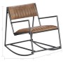 Light brown genuine leather rocking chair by , Rocking chairs - Ref: Foro24-282904, Price: 148,32 €, Discount: %