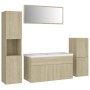 Juego de muebles de baño madera de ingeniería roble Sonoma de , Muebles de baño - Ref: Foro24-3071111, Precio: 389,51 €, Desc...