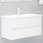 Furniture with glossy white engineered wood sink by , bathroom vanities - Ref: Foro24-3071564, Price: 235,82 €, Discount: %