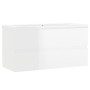 Mueble con lavabo madera de ingeniería blanco brillo de , Tocadores de baño - Ref: Foro24-3071564, Precio: 235,82 €, Descuent...