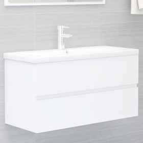 Mueble con lavabo madera de ingeniería blanco de , Tocadores de baño - Ref: Foro24-3071648, Precio: 307,63 €, Descuento: %