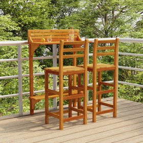 Balcony bar furniture set, 3 pieces, solid acacia wood. by , Garden sets - Ref: Foro24-3116002, Price: 177,99 €, Discount: %