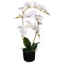 Planta artificial orquídea con macetero 65 cm blanca de vidaXL, Flora artificial - Ref: Foro24-244423, Precio: 37,56 €, Descu...