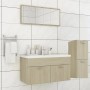 Engineered wood bathroom furniture set in Sonoma oak. by , Bathroom furniture - Ref: Foro24-3071201, Price: 281,99 €, Discoun...