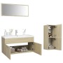 Engineered wood bathroom furniture set in Sonoma oak. by , Bathroom furniture - Ref: Foro24-3071201, Price: 281,99 €, Discoun...