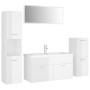 Juego de muebles de baño madera de ingeniería blanco brillo de , Muebles de baño - Ref: Foro24-3071384, Precio: 423,61 €, Des...