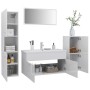 Juego de muebles de baño madera de ingeniería blanco brillo de , Muebles de baño - Ref: Foro24-3071384, Precio: 423,61 €, Des...