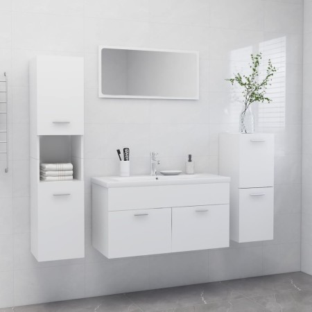 Engineered wood white bathroom furniture set by , Bathroom furniture - Ref: Foro24-3071378, Price: 407,87 €, Discount: %