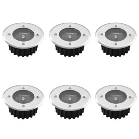 Round solar ground lights 6 units by , Outdoor lighting - Ref: Foro24-40759, Price: 47,99 €, Discount: %