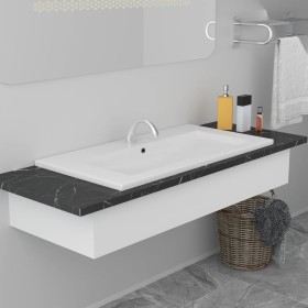 Lavabo encastrado de cerámica blanco 91x39,5x18,5 cm de , Lavabos - Ref: Foro24-145063, Precio: 183,99 €, Descuento: %