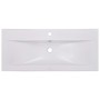 Lavabo encastrado de cerámica blanco 91x39,5x18,5 cm de , Lavabos - Ref: Foro24-145063, Precio: 198,29 €, Descuento: %