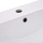 Lavabo encastrado de cerámica blanco 91x39,5x18,5 cm de , Lavabos - Ref: Foro24-145063, Precio: 198,29 €, Descuento: %