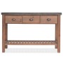 Solid spruce wood console table 122x35x80 cm by , Side tables - Ref: Foro24-245460, Price: 271,28 €, Discount: %