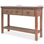 Solid spruce wood console table 122x35x80 cm by , Side tables - Ref: Foro24-245460, Price: 271,28 €, Discount: %