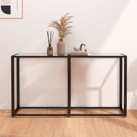 Mesa consola vidrio templado transparente 140x35x75,5cm de , Mesas auxiliares - Ref: Foro24-331674, Precio: 67,99 €, Descuent...