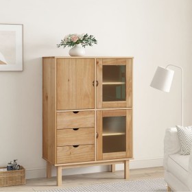 Solid pine wood sideboard 85x43x125 cm by , Sideboards - Ref: Foro24-351306, Price: 317,99 €, Discount: %