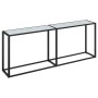 Mesa consola vidrio templado mármol blanco 200x35x75,5 cm de , Mesas auxiliares - Ref: Foro24-331688, Precio: 77,99 €, Descue...