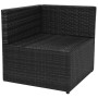 5-teiliges Gartenmöbel-Set und Kissen Kunstrattan schwarz von vidaXL, Gartensets - Ref: Foro24-43110, Preis: 341,37 €, Rabatt: %