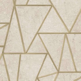 DUTCH WALLCOVERINGS Beige and gold triangle wallpaper by , Painted paper - Ref: Foro24-426229, Price: 19,99 €, Discount: %