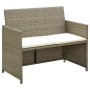 2-Sitzer-Gartensofa mit beigen synthetischen Rattankissen von , Outdoor-Sofas - Ref: Foro24-46396, Preis: 120,55 €, Rabatt: %