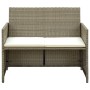 2-Sitzer-Gartensofa mit beigen synthetischen Rattankissen von , Outdoor-Sofas - Ref: Foro24-46396, Preis: 120,55 €, Rabatt: %