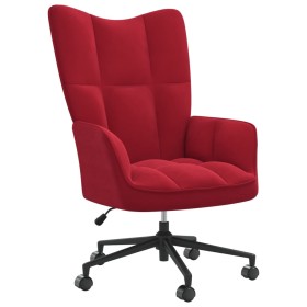 Red Wine Red Velvet Relaxation Chair by , Armchairs - Ref: Foro24-328177, Price: 120,99 €, Discount: %