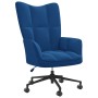 Silla de relajación de terciopelo azul de , Sillones - Ref: Foro24-328182, Precio: 129,92 €, Descuento: %