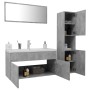 Juego de muebles de baño madera de ingeniería gris hormigón de , Muebles de baño - Ref: Foro24-3071157, Precio: 328,15 €, Des...