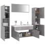 Juego de muebles de baño madera de ingeniería gris hormigón de , Muebles de baño - Ref: Foro24-3071247, Precio: 406,34 €, Des...