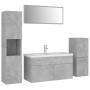 Concrete Gray Engineered Wood Bathroom Furniture Set by , Bathroom furniture - Ref: Foro24-3071382, Price: 412,51 €, Discount: %