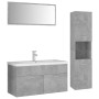 Concrete Gray Engineered Wood Bathroom Furniture Set by , Bathroom furniture - Ref: Foro24-3071427, Price: 380,88 €, Discount: %