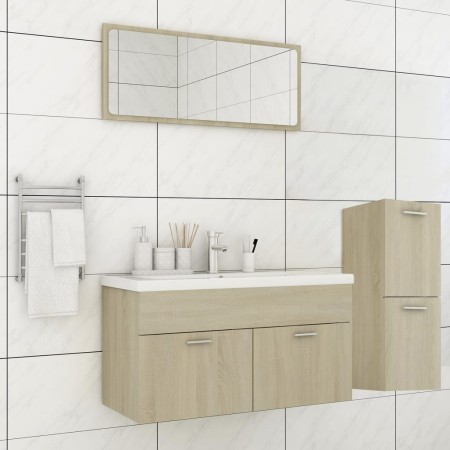 Sonoma Oak Engineered Wood Bathroom Furniture Set by , Bathroom furniture - Ref: Foro24-3071471, Price: 341,99 €, Discount: %