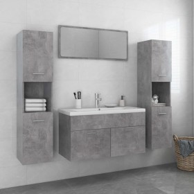 Juego de muebles de baño madera de ingeniería gris hormigón de , Muebles de baño - Ref: Foro24-3071517, Precio: 463,97 €, Des...